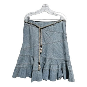DKNY 90's layered denim skirt 8